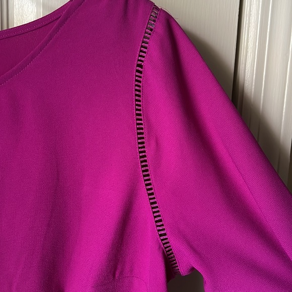 Talbots Petites Blouse with Cut Outs & Ruffle | Lp - Picture 3 of 4